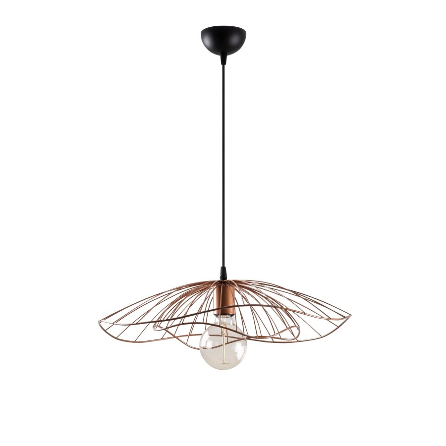 LUMI Tlf taklampe, m. justerbar hyde - kobbermetall