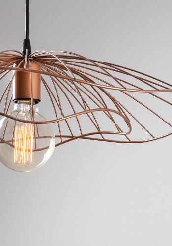 LUMI Tlf taklampe, m. justerbar hyde - kobbermetall