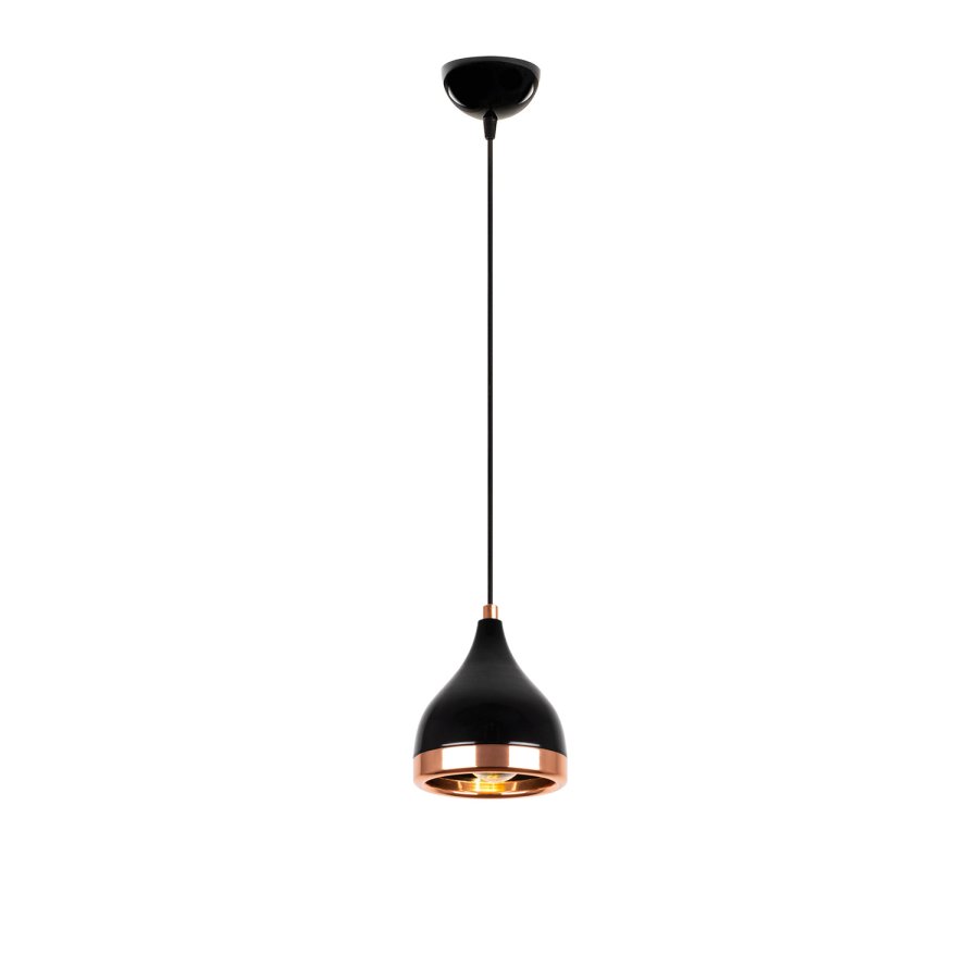 LUMI Y?ldo taklampe, justerbar hyde - kobber og svart metall
