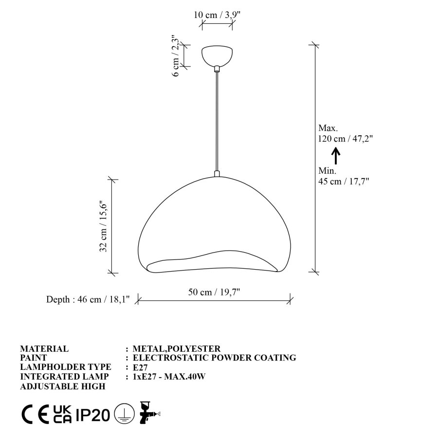 NORDV&Auml;RK Lora-50-Nua Ljuskrona