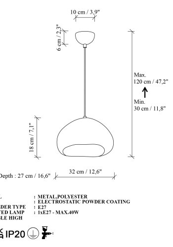 NORDV&Auml;RK Loval-30-Nua Ljuskrona