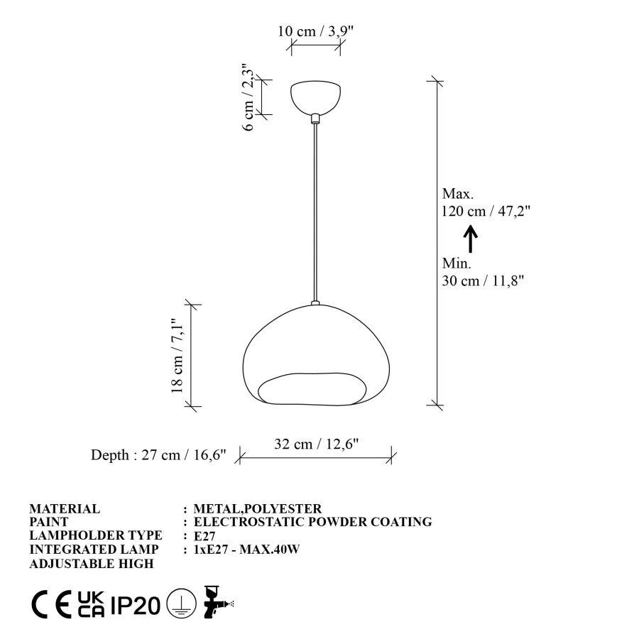 NORDV&Auml;RK Loval-30-Nua Ljuskrona