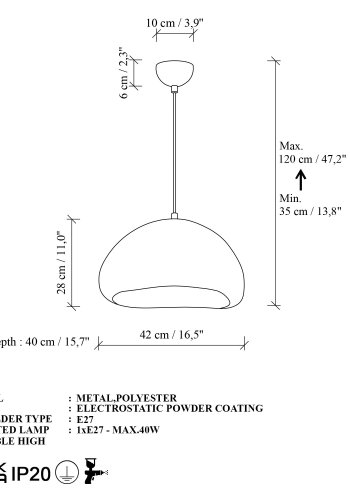 NORDV&Auml;RK Loval-40-Nua Ljuskrona
