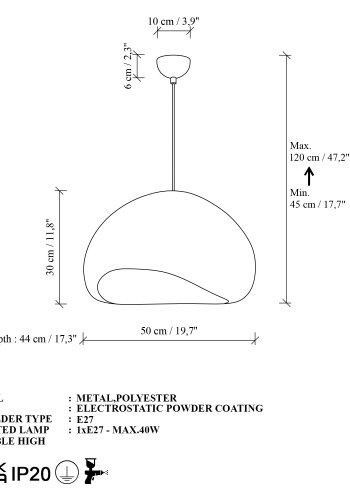 NORDV&Auml;RK Loval-50-Nua Ljuskrona
