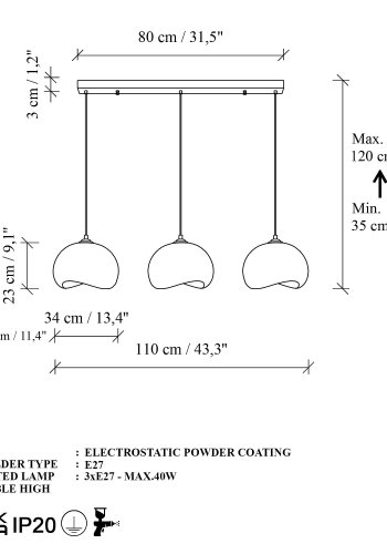 NORDV&Auml;RK Yontu - 15853 - En ljuskrona