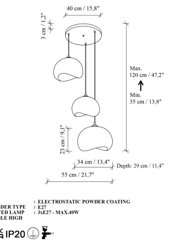 NORDV&Auml;RK Yontu - 15853 Ljuskrona