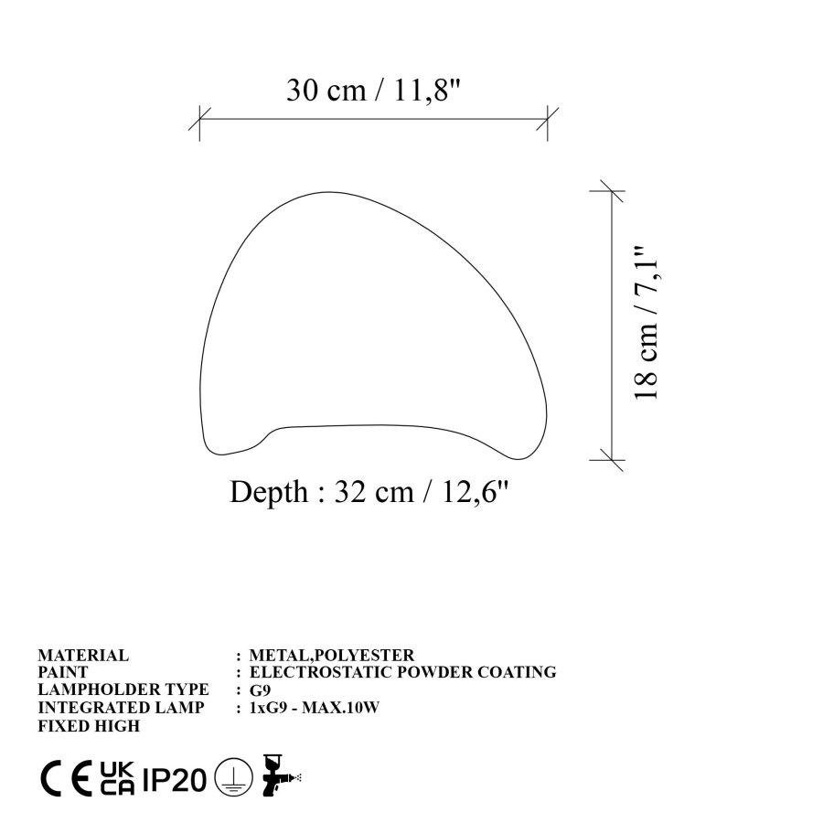 NORDV�RK Lore-M-Nua vegglampe
