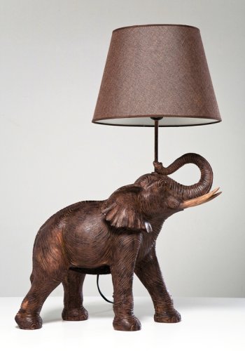 KARE DESIGN Elefant bordslampa - svart polycerin
