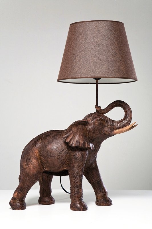 KARE DESIGN Elefant bordslampa - svart polycerin