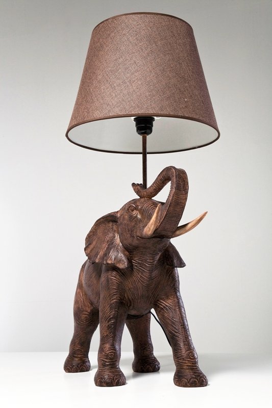 KARE DESIGN Elefant bordslampa - svart polycerin