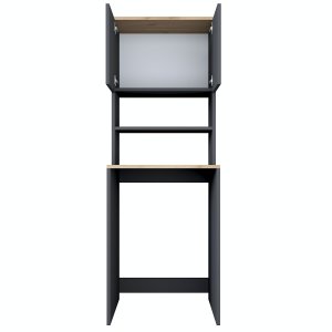 NORDVÄRK KD101 2674 vaskemaskinskap, med 2 drer og 1 hylle - antrasitt og brun melamin (65x60)