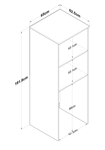 NORDVÄRK KD110 - 3192 Vaskemaskineskab