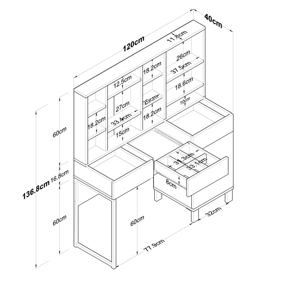 NORDVÄRK BJ138 - 3442 Make-up bord
