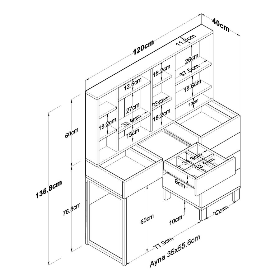 NORDVÄRK BJ140 - 3831 Make-up bord