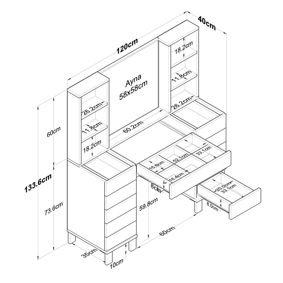 NORDVÄRK BJ136 - 3846 Make-up bord