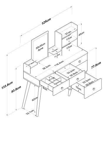 NORDVÄRK Bj101 - 2293 Make-up bord