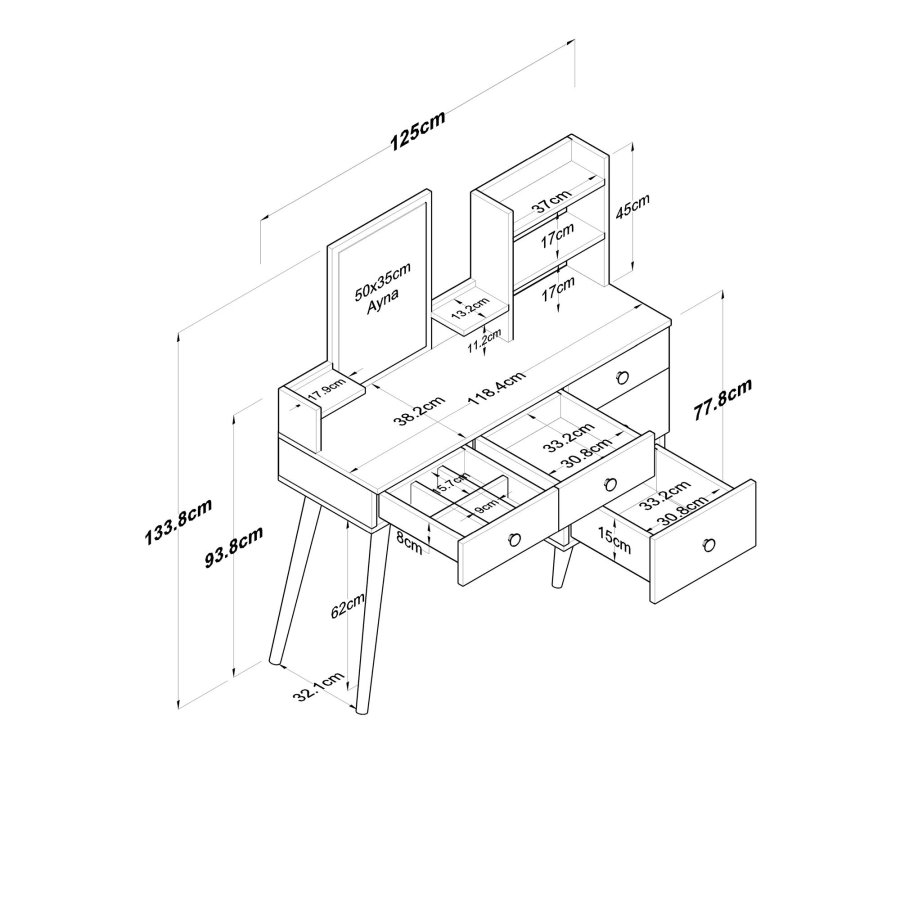 NORDVÄRK Bj101 - 2293 Make-up bord