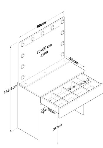 NORDVÄRK BJ120 - 2916 Make-up bord