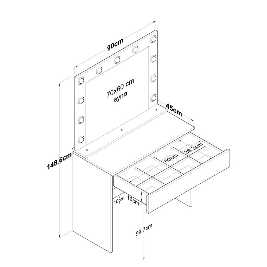 NORDVÄRK BJ120 - 2916 Make-up bord