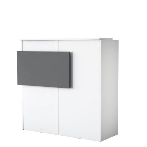 NORDVÄRK MA102 2929 receptionsbord, m. 2 skuffer  - hvid og antracit melamin (110x40)