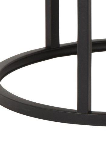 ACT NORDIC Spiro soffbordsset - melamin vild ek och svart metall (set om 2)