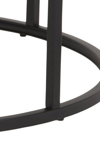 ACT NORDIC Spiro soffbordsset - melamin vild ek och svart metall (set om 2)