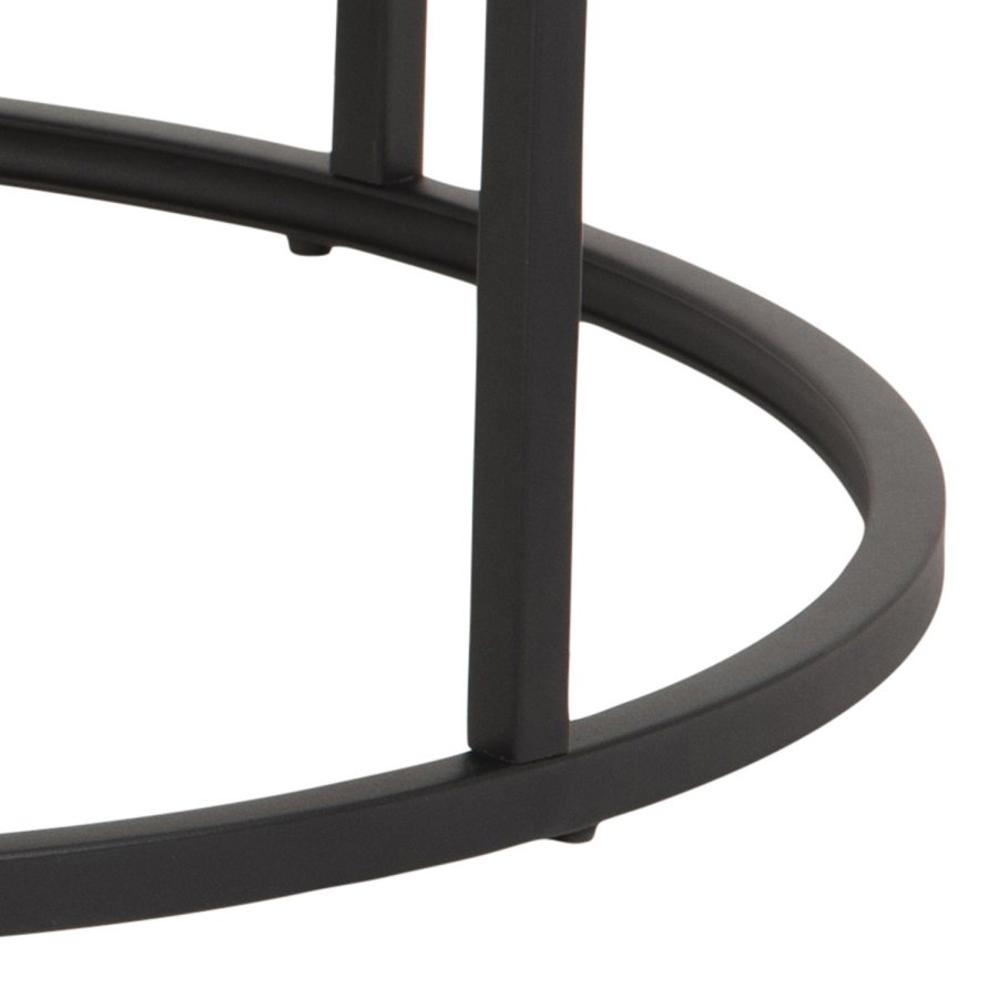 ACT NORDIC Spiro soffbordsset - melamin vild ek och svart metall (set om 2)