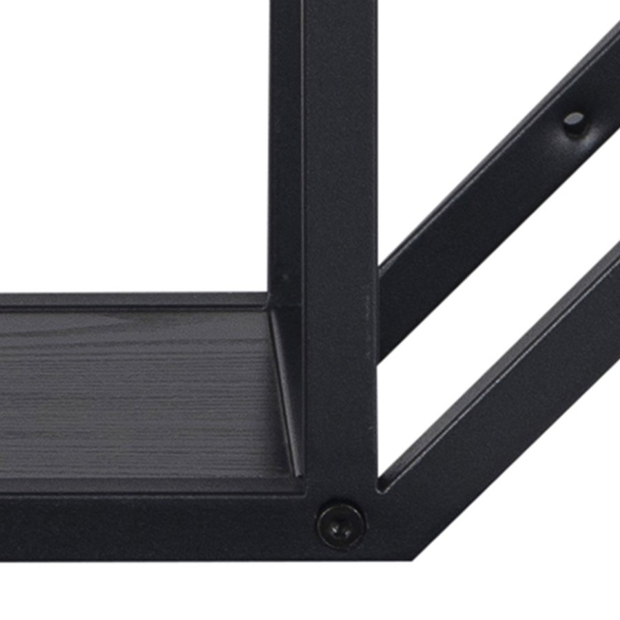 ACT NORDIC Seaford Wandregal - schwarze Melamin-Esche und schwarzes Metall