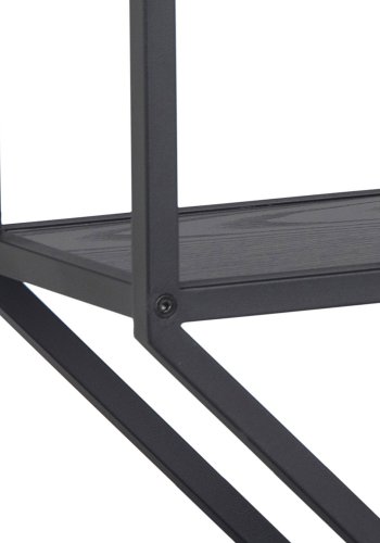 ACT NORDIC Seaford Wandregal - schwarze Melamin-Esche und schwarzes Metall