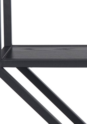ACT NORDIC Seaford Wandregal - schwarze Melamin-Esche und schwarzes Metall