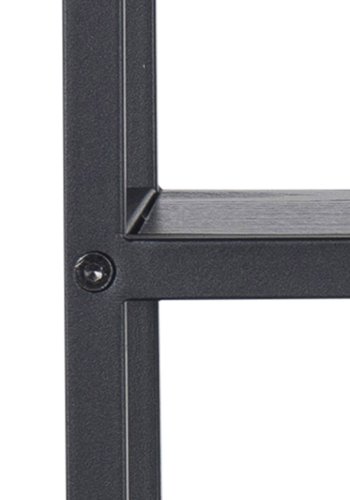 ACT NORDIC Seaford Wandregal - schwarze Melamin-Esche und schwarzes Metall