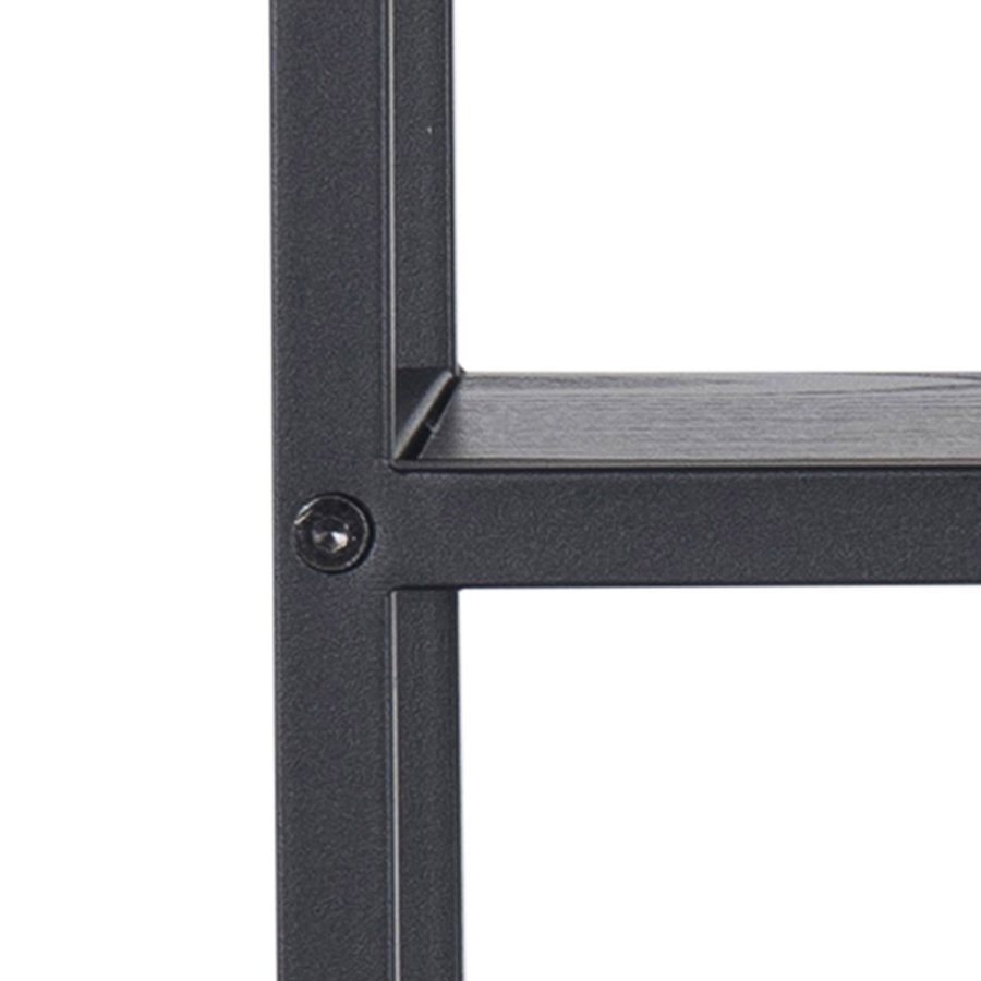 ACT NORDIC Seaford Wandregal - schwarze Melamin-Esche und schwarzes Metall