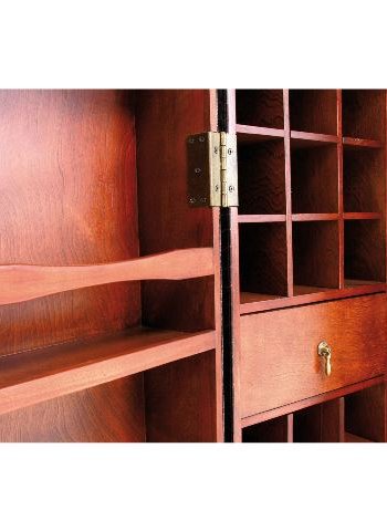 KARE DESIGN Colonial barskab - brunt stof, m. skuffer 