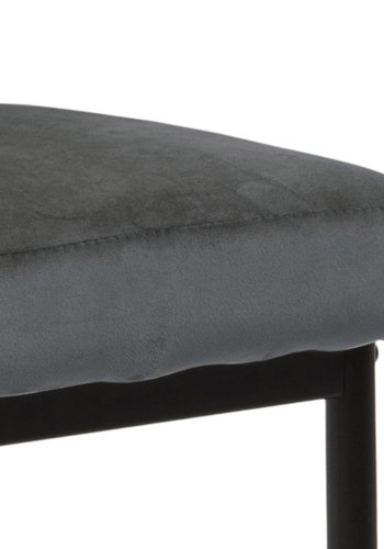 ACT NORDIC Demi spisestol - mrkegr polyester og sort metall