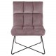 ACT NORDIC Alba Loungesessel - staubrosa Polyester und schwarzes Metall