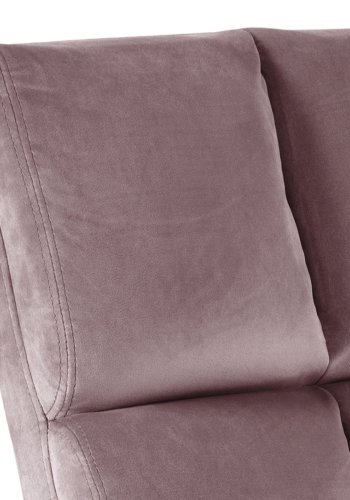 ACT NORDIC Alba Loungesessel - staubrosa Polyester und schwarzes Metall