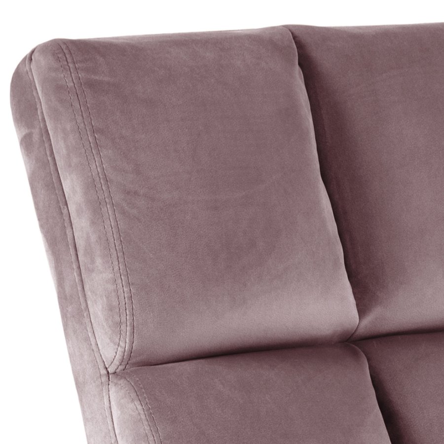 ACT NORDIC Alba Loungesessel - staubrosa Polyester und schwarzes Metall