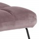 ACT NORDIC Alba Loungesessel - staubrosa Polyester und schwarzes Metall