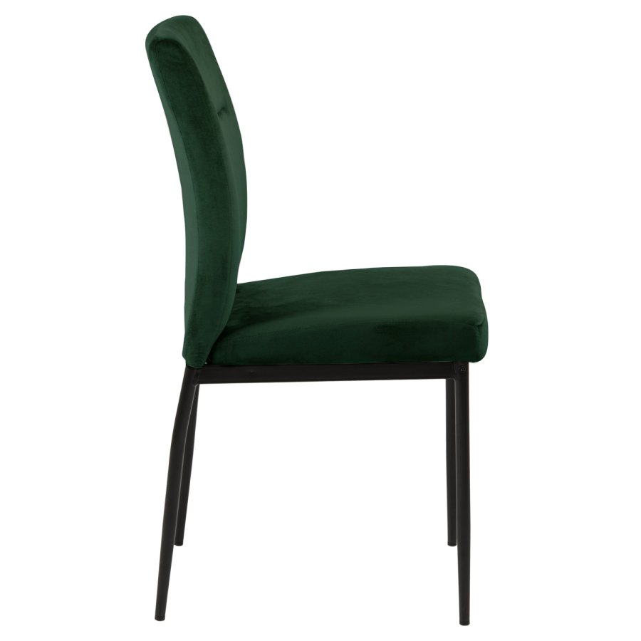 ACT NORDIC Demi spisestol - mrkegrnn polyester og sort metall