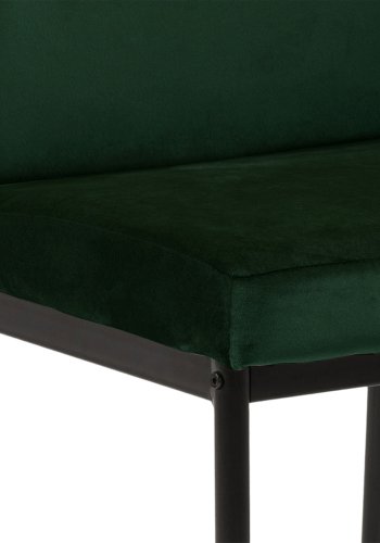 ACT NORDIC Demi spisestol - mrkegrnn polyester og sort metall