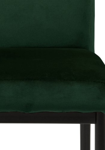 ACT NORDIC Demi spisestol - mrkegrnn polyester og sort metall