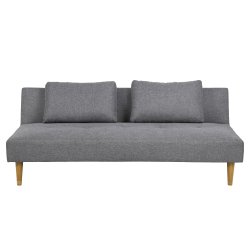 Lucca sovesofa, lysegr polyester og ben i gummitr 82cm