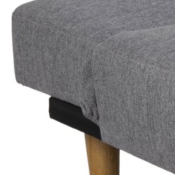 Lucca sovesofa, lysegr polyester og ben i gummitr 82cm