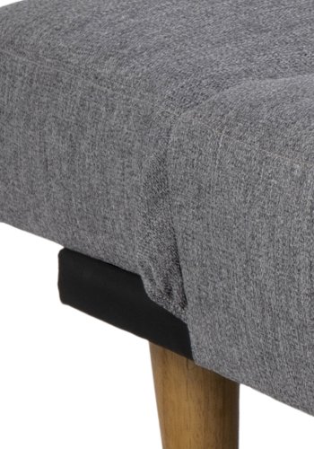 ACT NORDIC Lucca sovesofa, m. 2 puder - lysegr polyester og gummitr