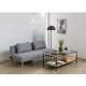 ACT NORDIC Lucca sovesofa, m. 2 puder - lysegr polyester og gummitr