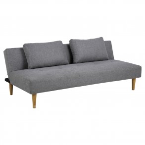 Lucca sovesofa, lysegr polyester og ben i gummitr 82cm