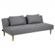 ACT NORDIC Lucca sovesofa, m. 2 puder - lysegr polyester og gummitr
