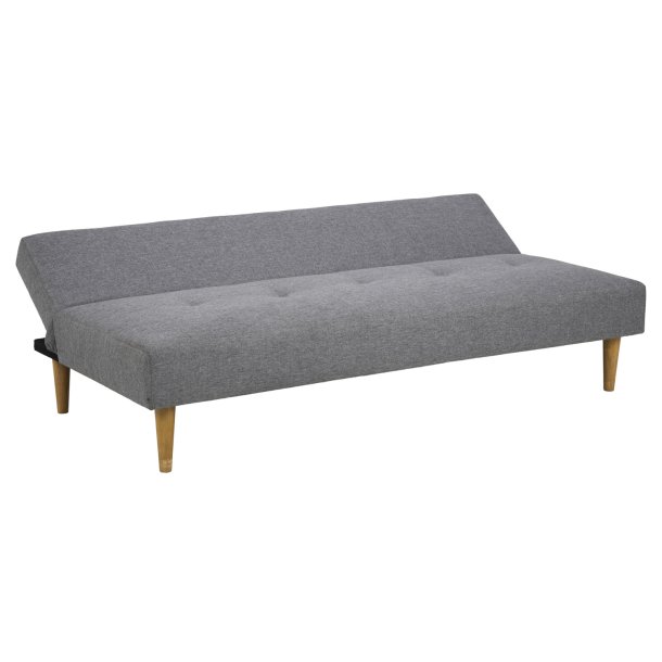 Lucca sovesofa, lysegr polyester og ben i gummitr 82cm