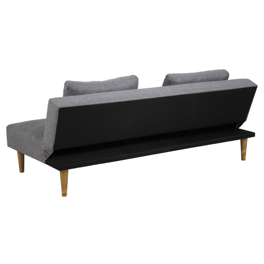 ACT NORDIC Lucca sovesofa, m. 2 puder - lysegr polyester og gummitr