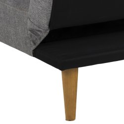 Lucca sovesofa, lysegr polyester og ben i gummitr 82cm